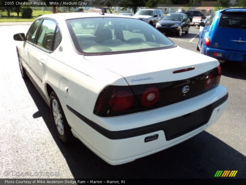White / Medium Gray 2005 Chevrolet Impala