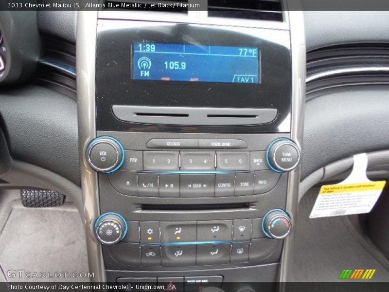Atlantis Blue Metallic / Jet Black/Titanium 2013 Chevrolet Malibu LS