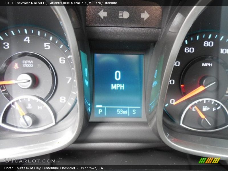 Atlantis Blue Metallic / Jet Black/Titanium 2013 Chevrolet Malibu LS