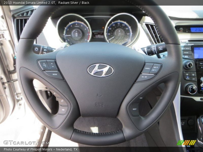 Radiant Silver / Black 2013 Hyundai Sonata Limited 2.0T