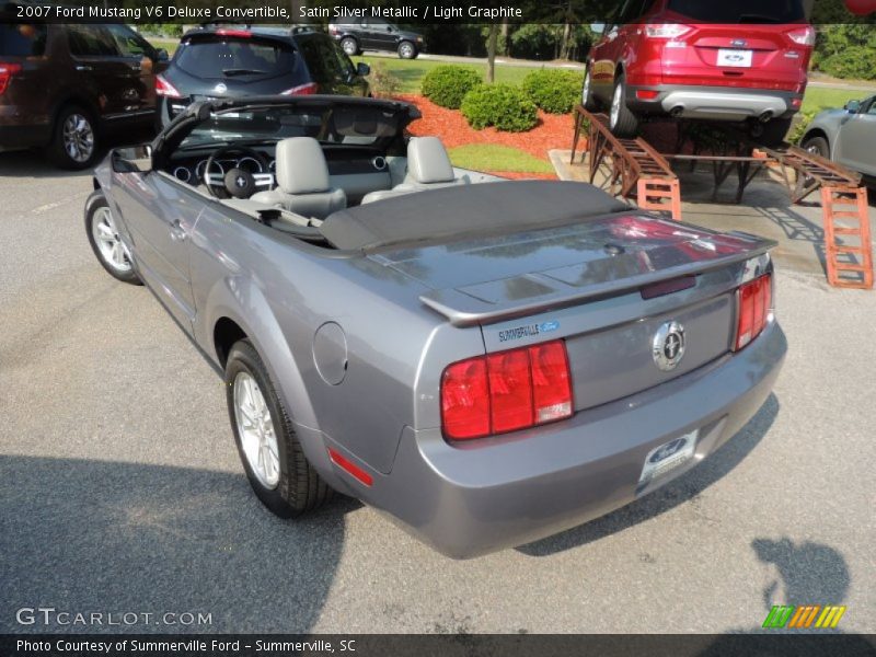 Satin Silver Metallic / Light Graphite 2007 Ford Mustang V6 Deluxe Convertible