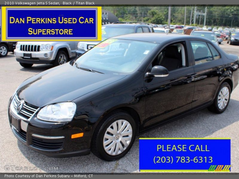 Black / Titan Black 2010 Volkswagen Jetta S Sedan