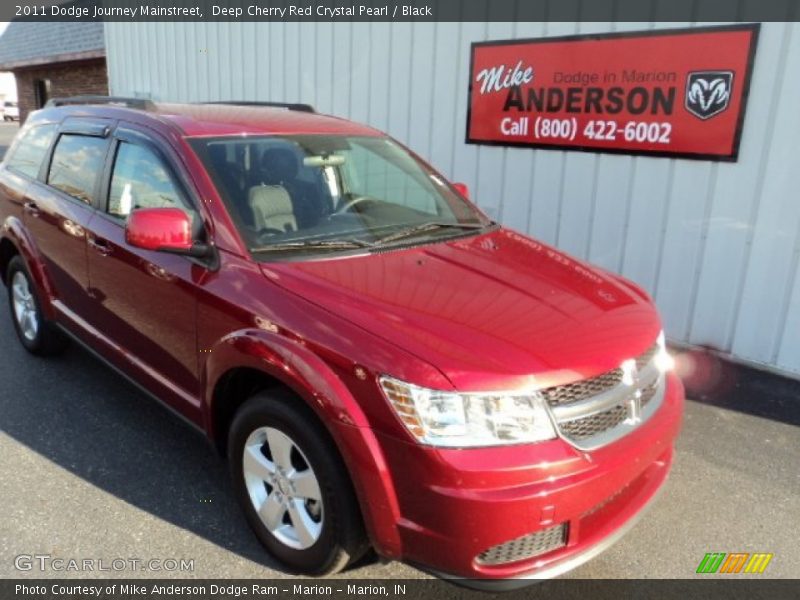 Deep Cherry Red Crystal Pearl / Black 2011 Dodge Journey Mainstreet