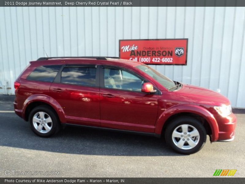 Deep Cherry Red Crystal Pearl / Black 2011 Dodge Journey Mainstreet