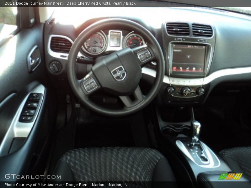 Deep Cherry Red Crystal Pearl / Black 2011 Dodge Journey Mainstreet