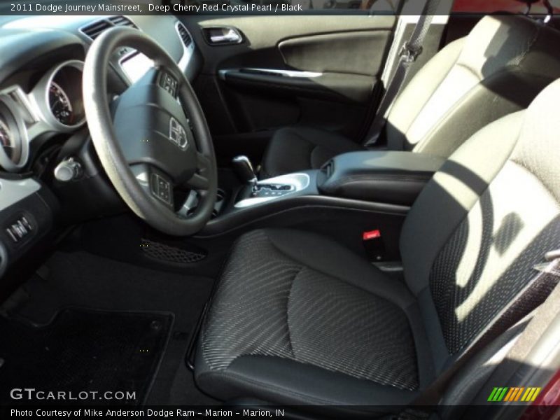 Deep Cherry Red Crystal Pearl / Black 2011 Dodge Journey Mainstreet
