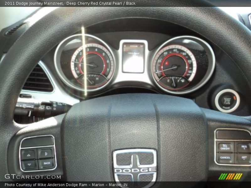 Deep Cherry Red Crystal Pearl / Black 2011 Dodge Journey Mainstreet