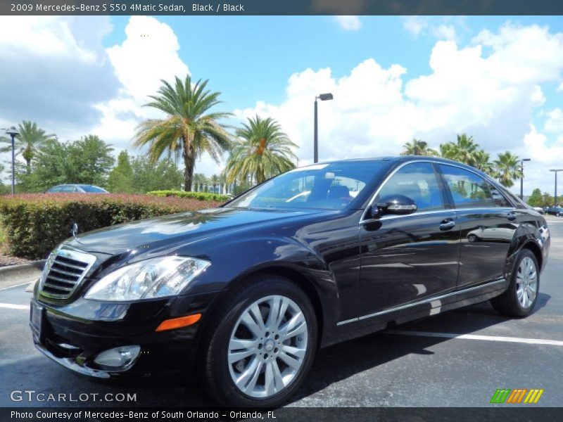 Black / Black 2009 Mercedes-Benz S 550 4Matic Sedan