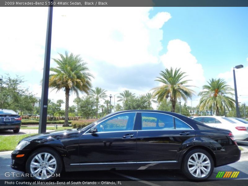 Black / Black 2009 Mercedes-Benz S 550 4Matic Sedan