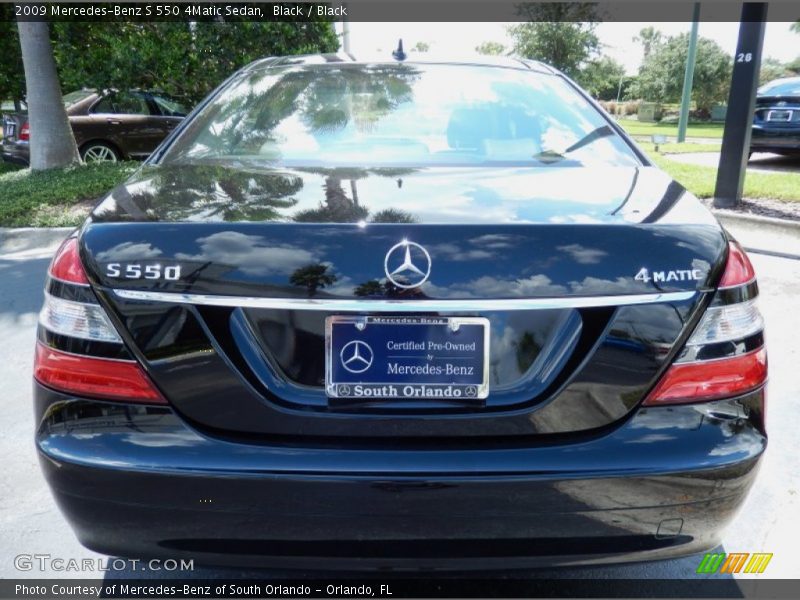 Black / Black 2009 Mercedes-Benz S 550 4Matic Sedan