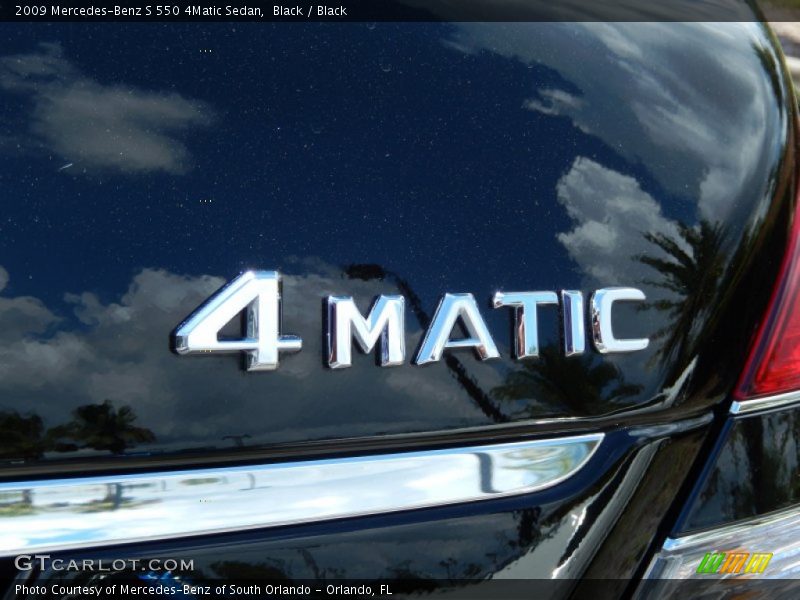 Black / Black 2009 Mercedes-Benz S 550 4Matic Sedan