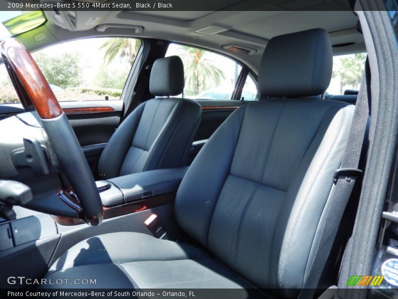 Black / Black 2009 Mercedes-Benz S 550 4Matic Sedan