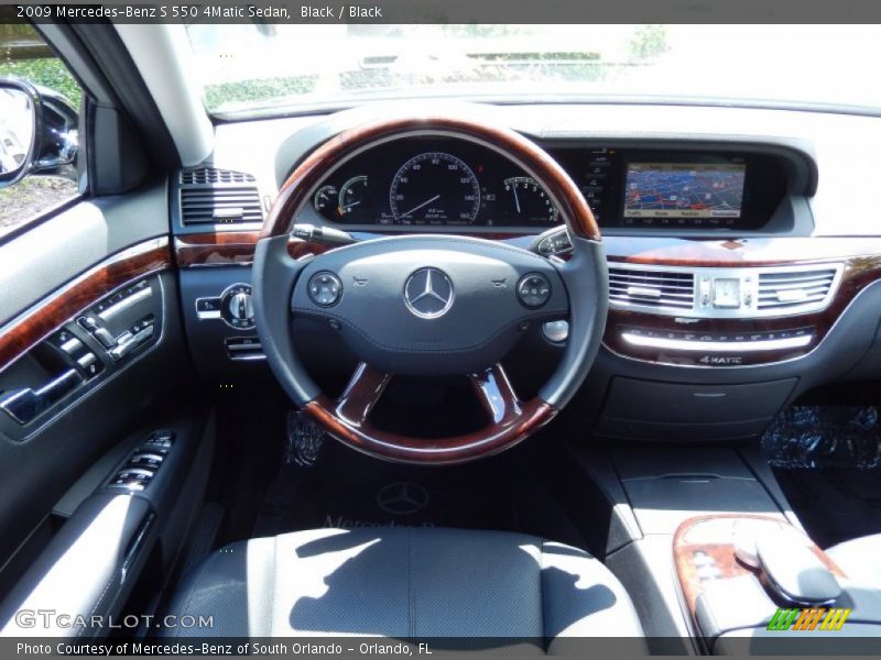 Black / Black 2009 Mercedes-Benz S 550 4Matic Sedan