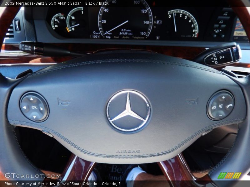 Black / Black 2009 Mercedes-Benz S 550 4Matic Sedan