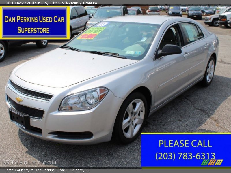 Silver Ice Metallic / Titanium 2011 Chevrolet Malibu LS