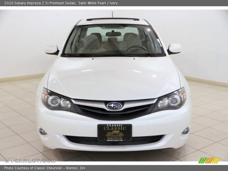 Satin White Pearl / Ivory 2010 Subaru Impreza 2.5i Premium Sedan