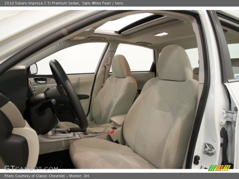 Satin White Pearl / Ivory 2010 Subaru Impreza 2.5i Premium Sedan