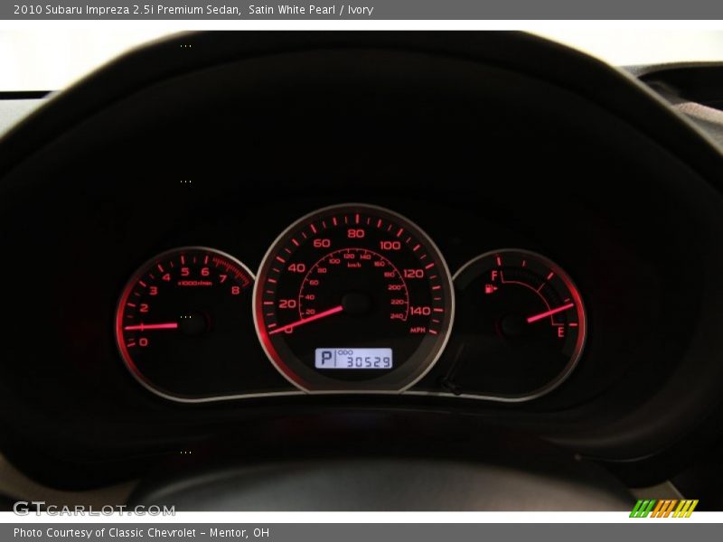 Satin White Pearl / Ivory 2010 Subaru Impreza 2.5i Premium Sedan