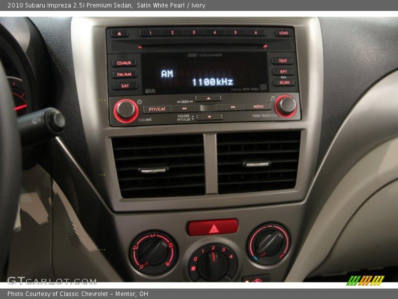 Satin White Pearl / Ivory 2010 Subaru Impreza 2.5i Premium Sedan