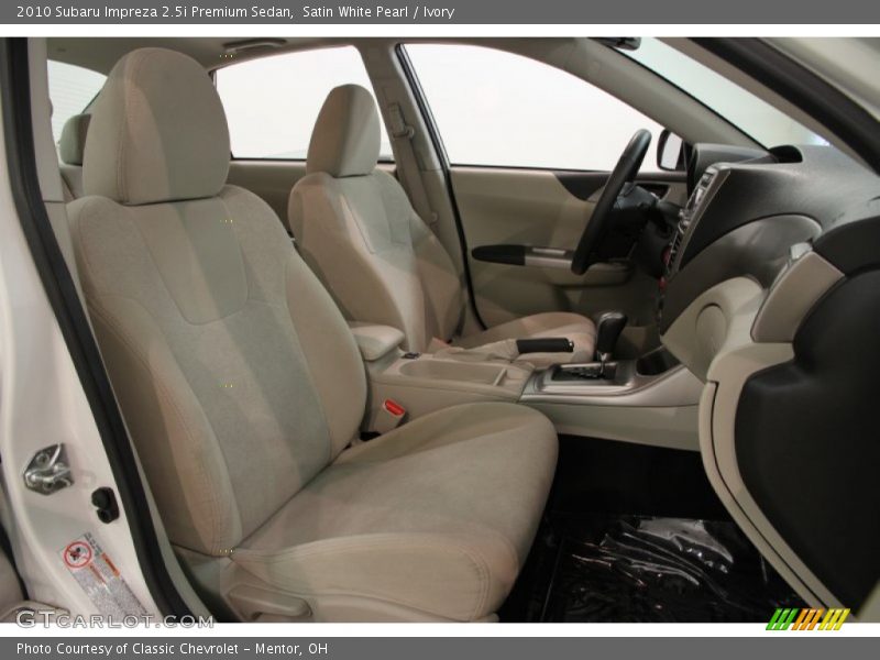 Satin White Pearl / Ivory 2010 Subaru Impreza 2.5i Premium Sedan