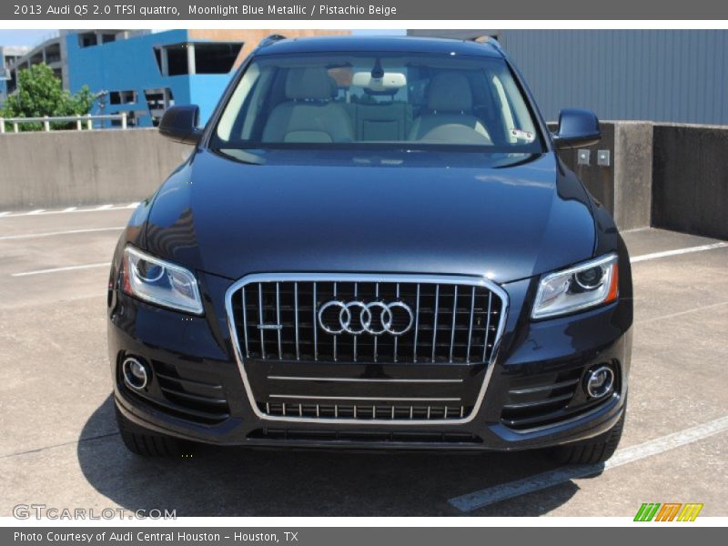 Moonlight Blue Metallic / Pistachio Beige 2013 Audi Q5 2.0 TFSI quattro