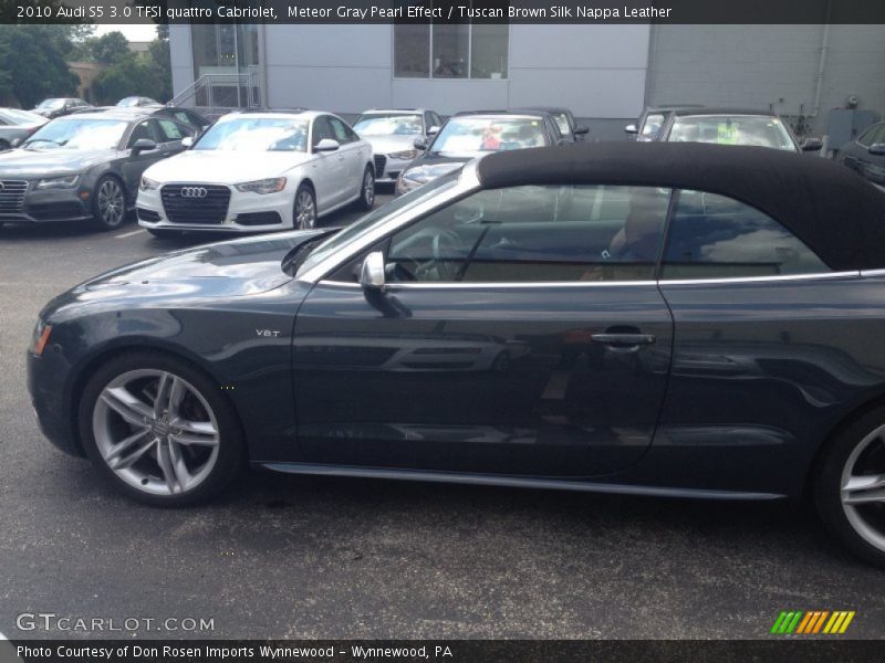 Meteor Gray Pearl Effect / Tuscan Brown Silk Nappa Leather 2010 Audi S5 3.0 TFSI quattro Cabriolet