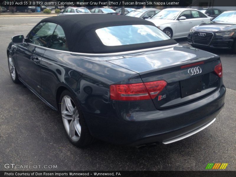 Meteor Gray Pearl Effect / Tuscan Brown Silk Nappa Leather 2010 Audi S5 3.0 TFSI quattro Cabriolet