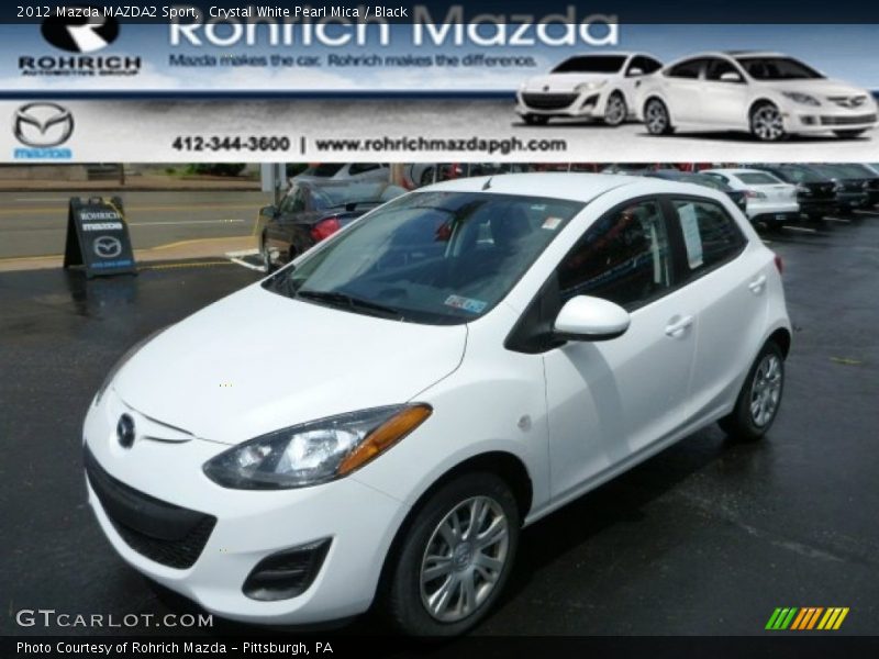Crystal White Pearl Mica / Black 2012 Mazda MAZDA2 Sport