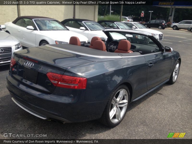Meteor Gray Pearl Effect / Tuscan Brown Silk Nappa Leather 2010 Audi S5 3.0 TFSI quattro Cabriolet