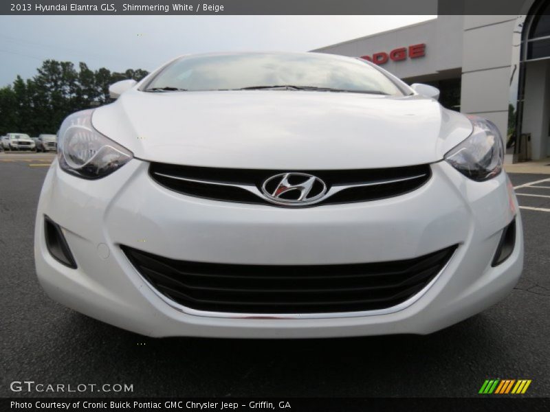 Shimmering White / Beige 2013 Hyundai Elantra GLS