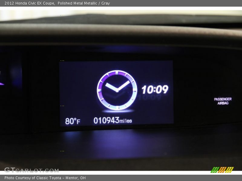 Polished Metal Metallic / Gray 2012 Honda Civic EX Coupe