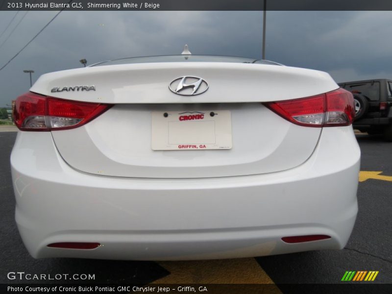 Shimmering White / Beige 2013 Hyundai Elantra GLS