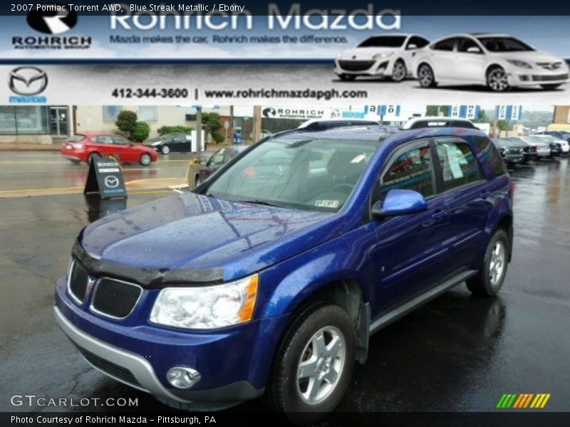 Blue Streak Metallic / Ebony 2007 Pontiac Torrent AWD