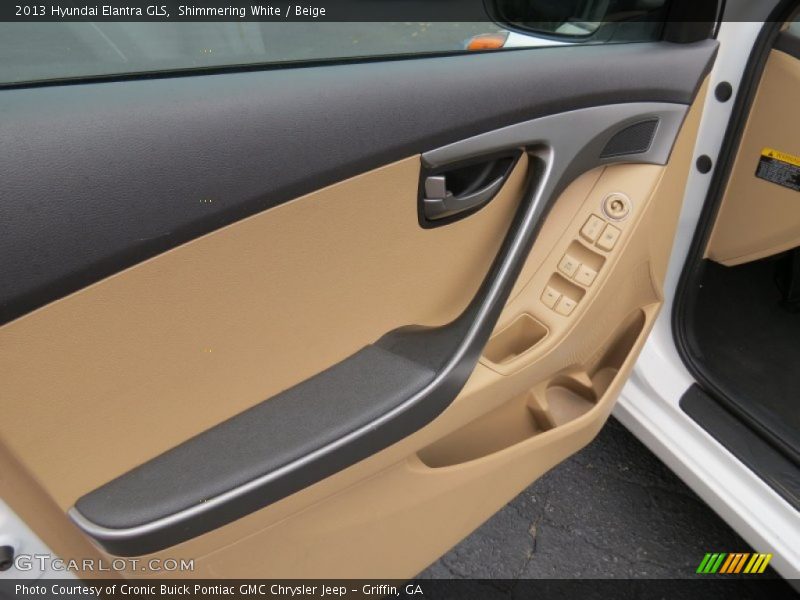 Shimmering White / Beige 2013 Hyundai Elantra GLS