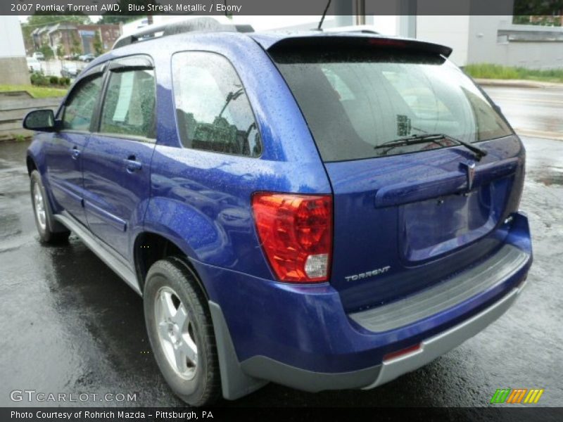 Blue Streak Metallic / Ebony 2007 Pontiac Torrent AWD
