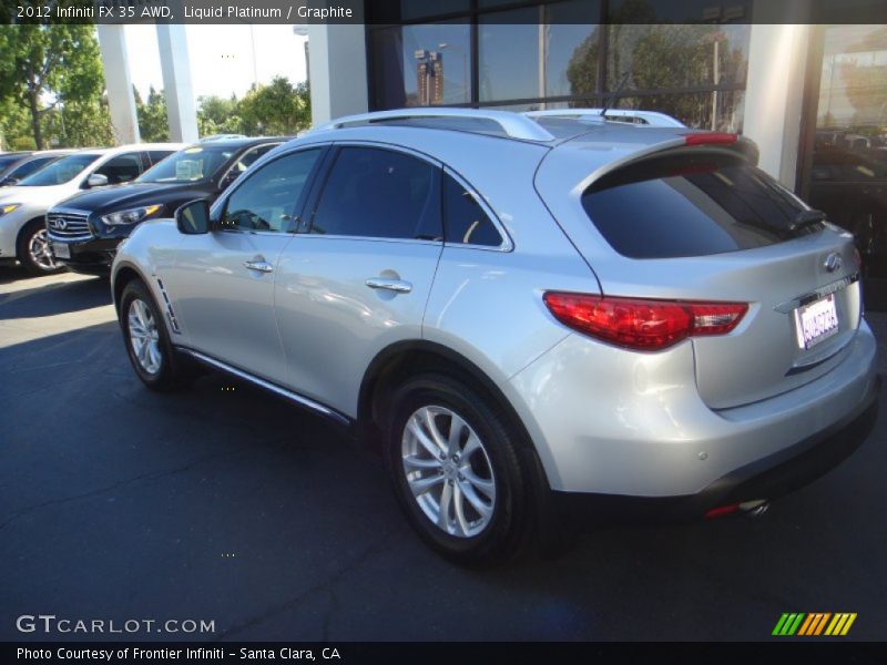 Liquid Platinum / Graphite 2012 Infiniti FX 35 AWD