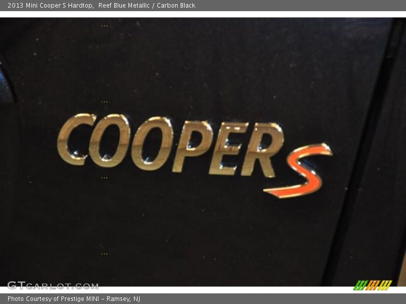 Reef Blue Metallic / Carbon Black 2013 Mini Cooper S Hardtop