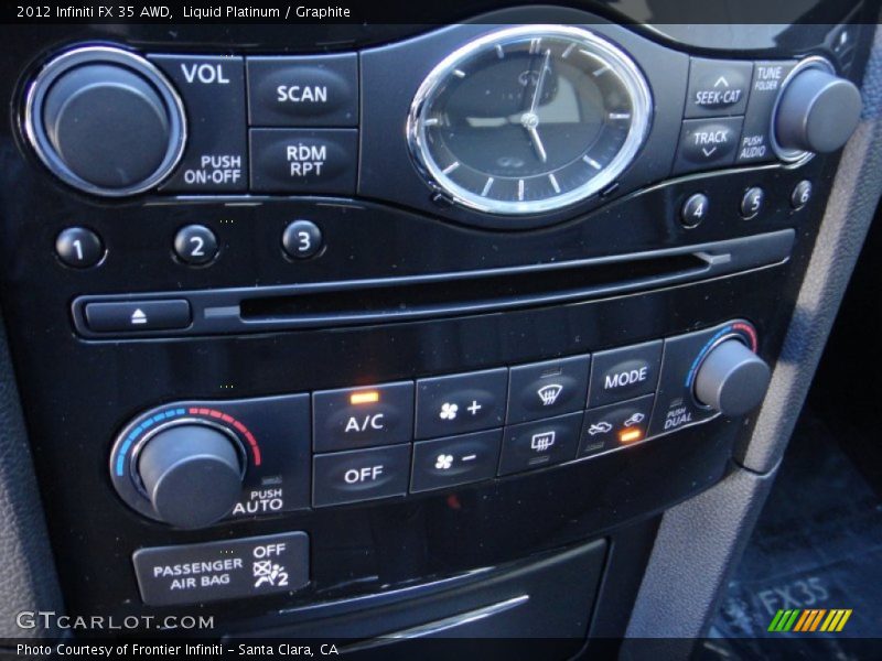 Liquid Platinum / Graphite 2012 Infiniti FX 35 AWD