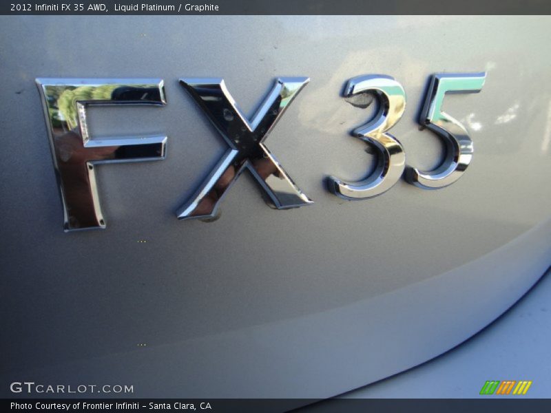 Liquid Platinum / Graphite 2012 Infiniti FX 35 AWD