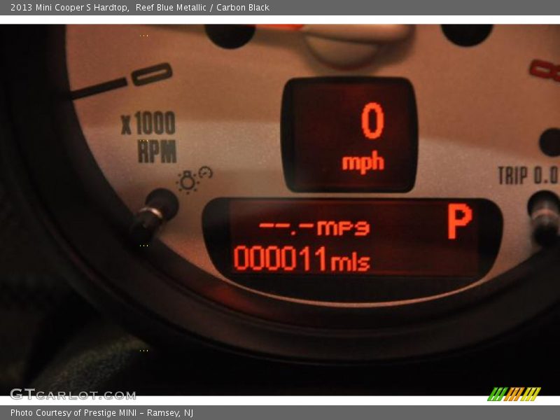 Reef Blue Metallic / Carbon Black 2013 Mini Cooper S Hardtop