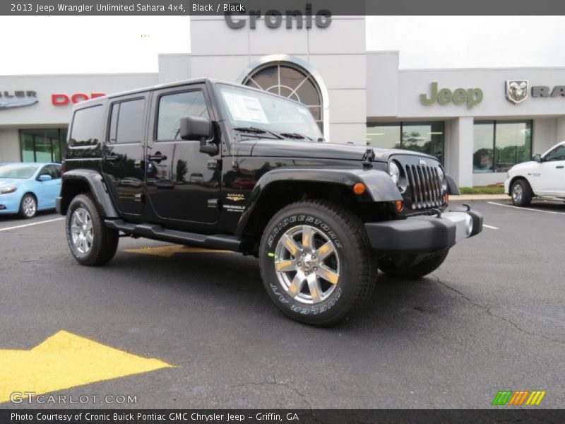 Black / Black 2013 Jeep Wrangler Unlimited Sahara 4x4