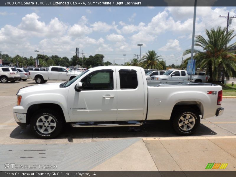 Summit White / Light Cashmere 2008 GMC Sierra 1500 SLT Extended Cab 4x4