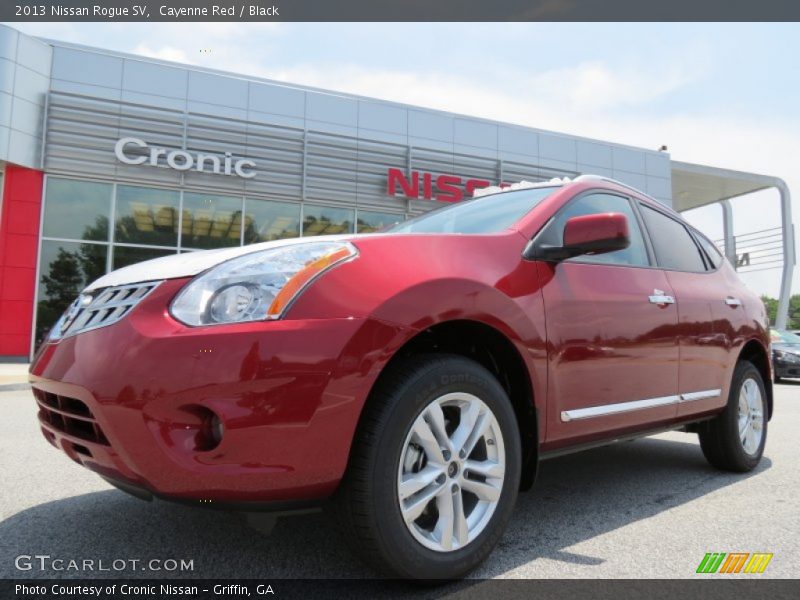 Cayenne Red / Black 2013 Nissan Rogue SV