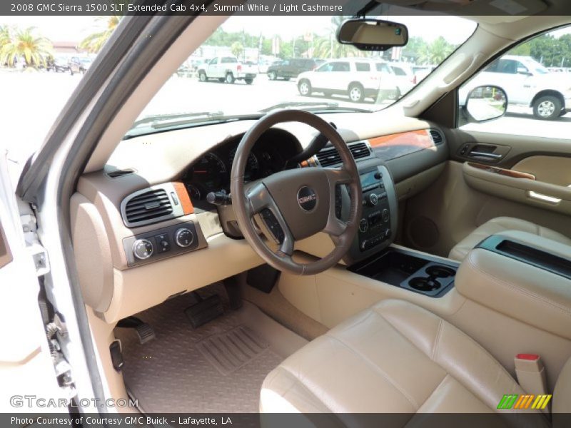 Summit White / Light Cashmere 2008 GMC Sierra 1500 SLT Extended Cab 4x4