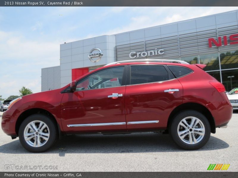 Cayenne Red / Black 2013 Nissan Rogue SV