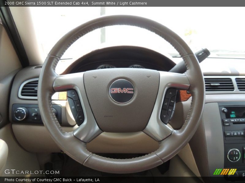 Summit White / Light Cashmere 2008 GMC Sierra 1500 SLT Extended Cab 4x4