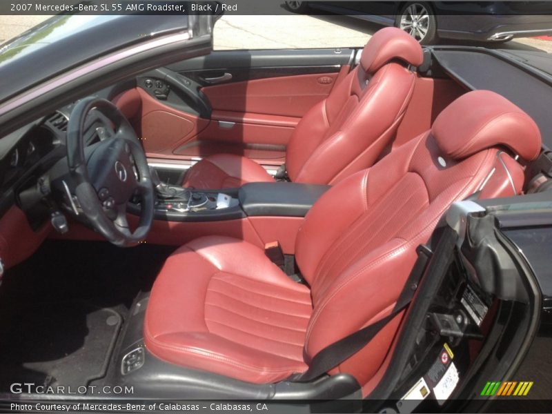  2007 SL 55 AMG Roadster Red Interior