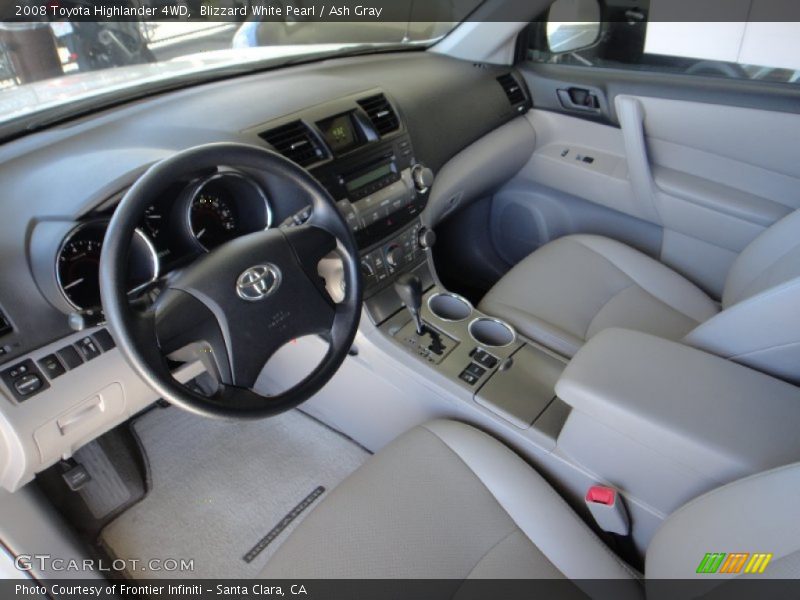 Blizzard White Pearl / Ash Gray 2008 Toyota Highlander 4WD