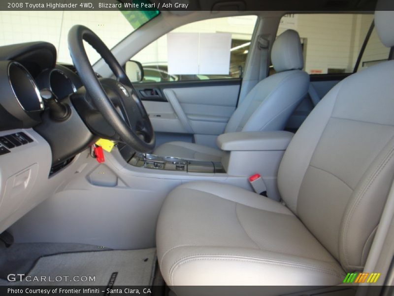 Blizzard White Pearl / Ash Gray 2008 Toyota Highlander 4WD