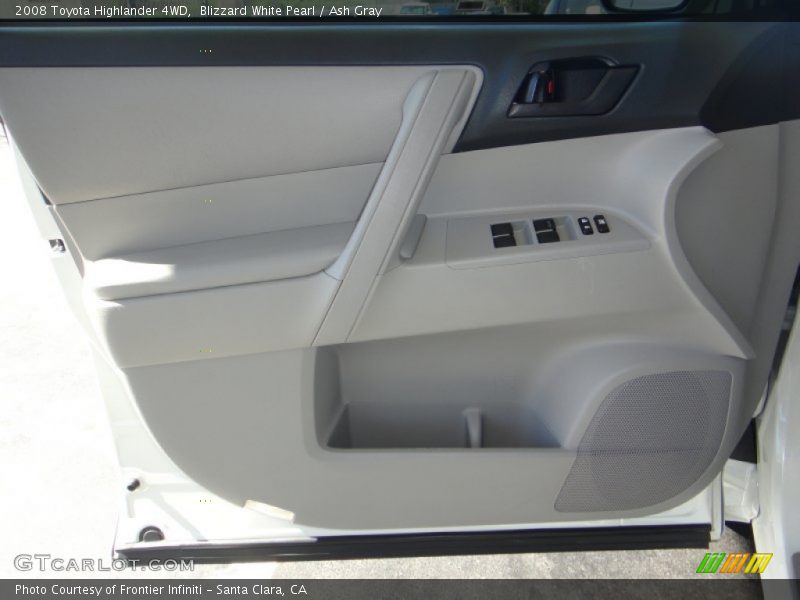 Blizzard White Pearl / Ash Gray 2008 Toyota Highlander 4WD
